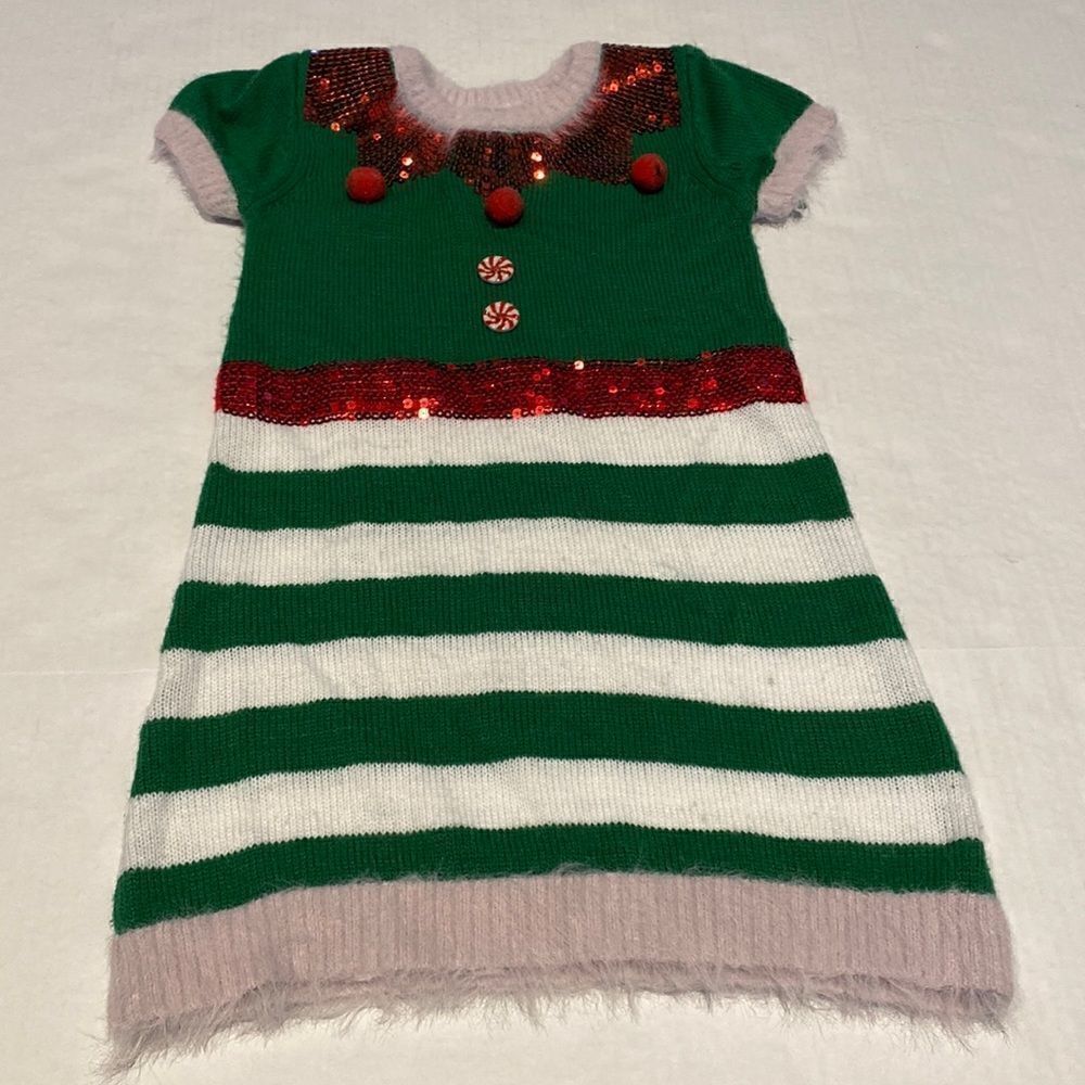 Girls size 4-5 Christmas sweater dress by holiday time